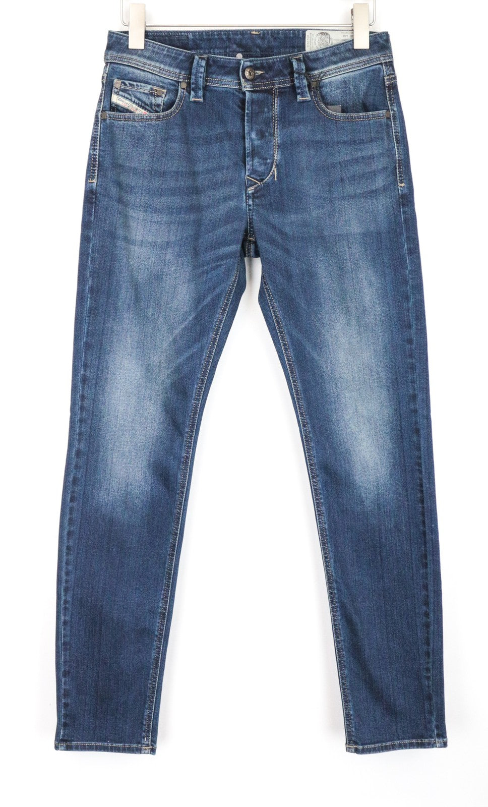 DIESEL Larkee-Beex 084BU vyriški džinsai W28/L32 Regular Taper Fit mėlynos medvilnės 