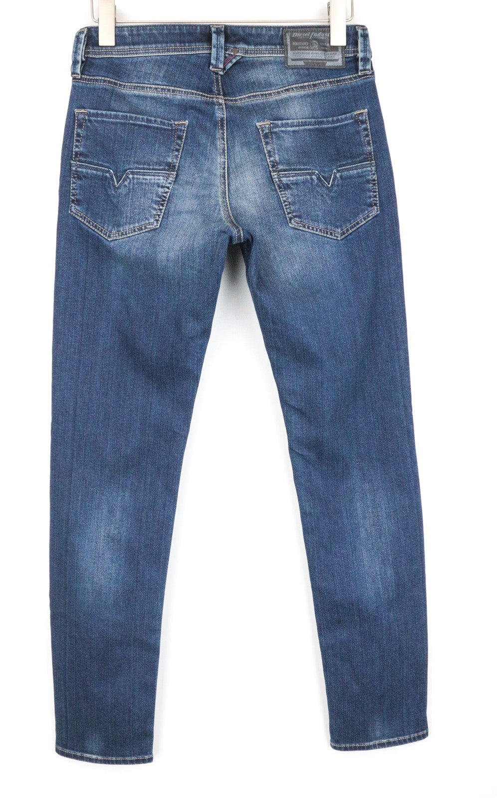 DIESEL Larkee-Beex 084BU vyriški džinsai W28/L32 Regular Taper Fit mėlynos medvilnės 