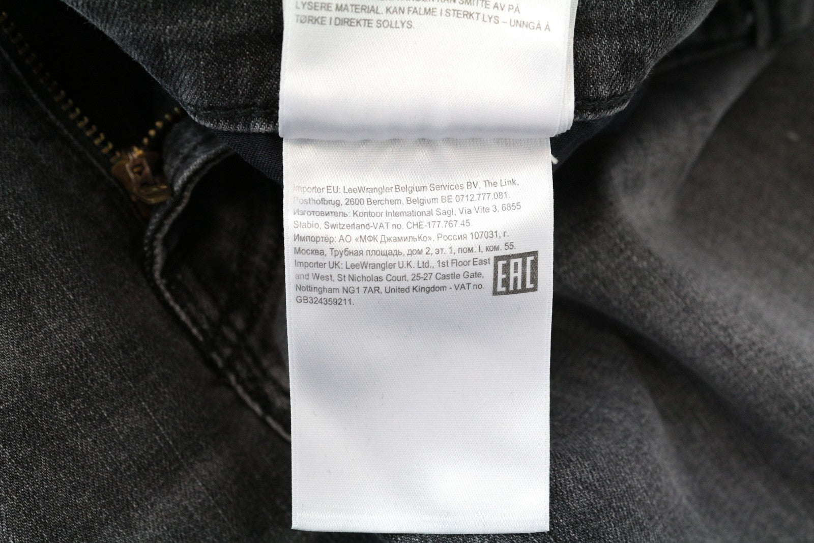 LEE Rider vyriški džinsai W38/L32 Slim Fit pilki medvilniniai skalbto tampraus džinso audiniai 