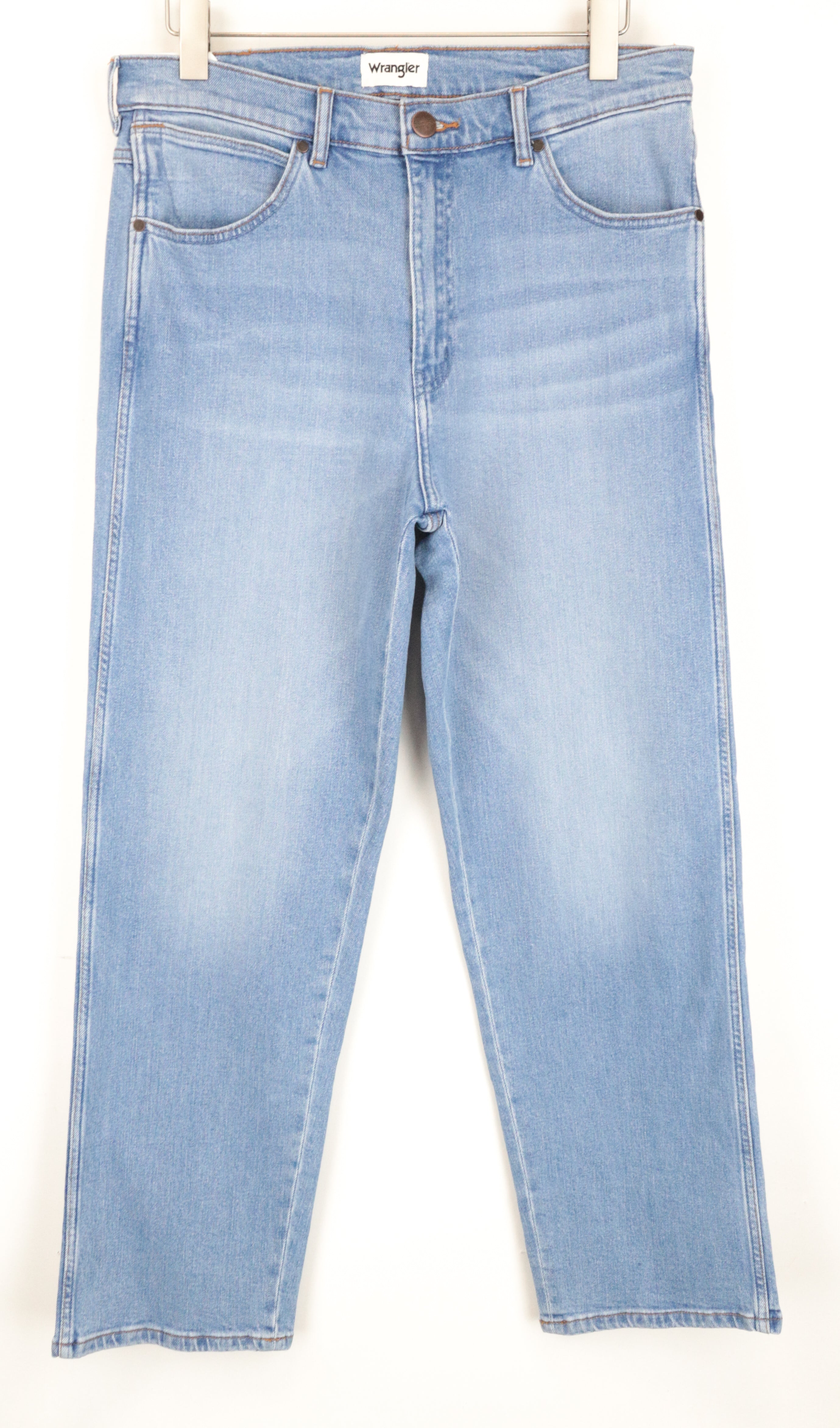 WRANGLER Redding Men's Jeans W32/L32 Straight Fit Light Blue Cotton Stretch