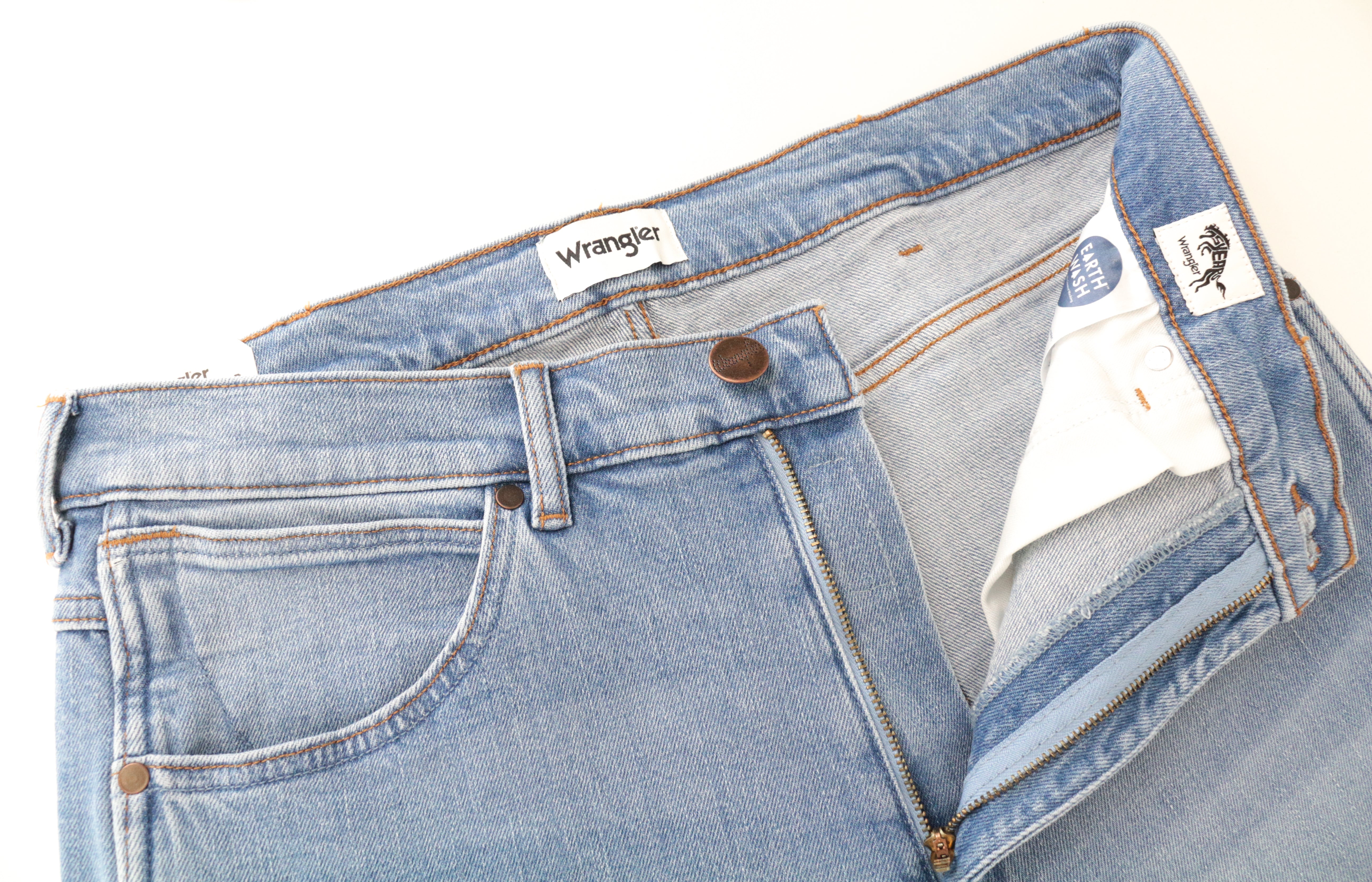 WRANGLER Redding Men's Jeans W32/L32 Straight Fit Light Blue Cotton Stretch