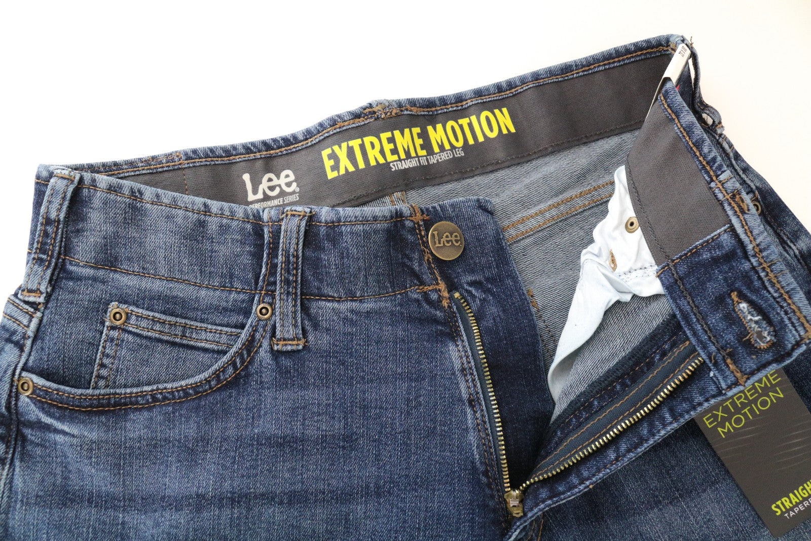 LEE Maddox Men's Jeans W30/L32 Straight Taper Fit Cotton Washed Blue