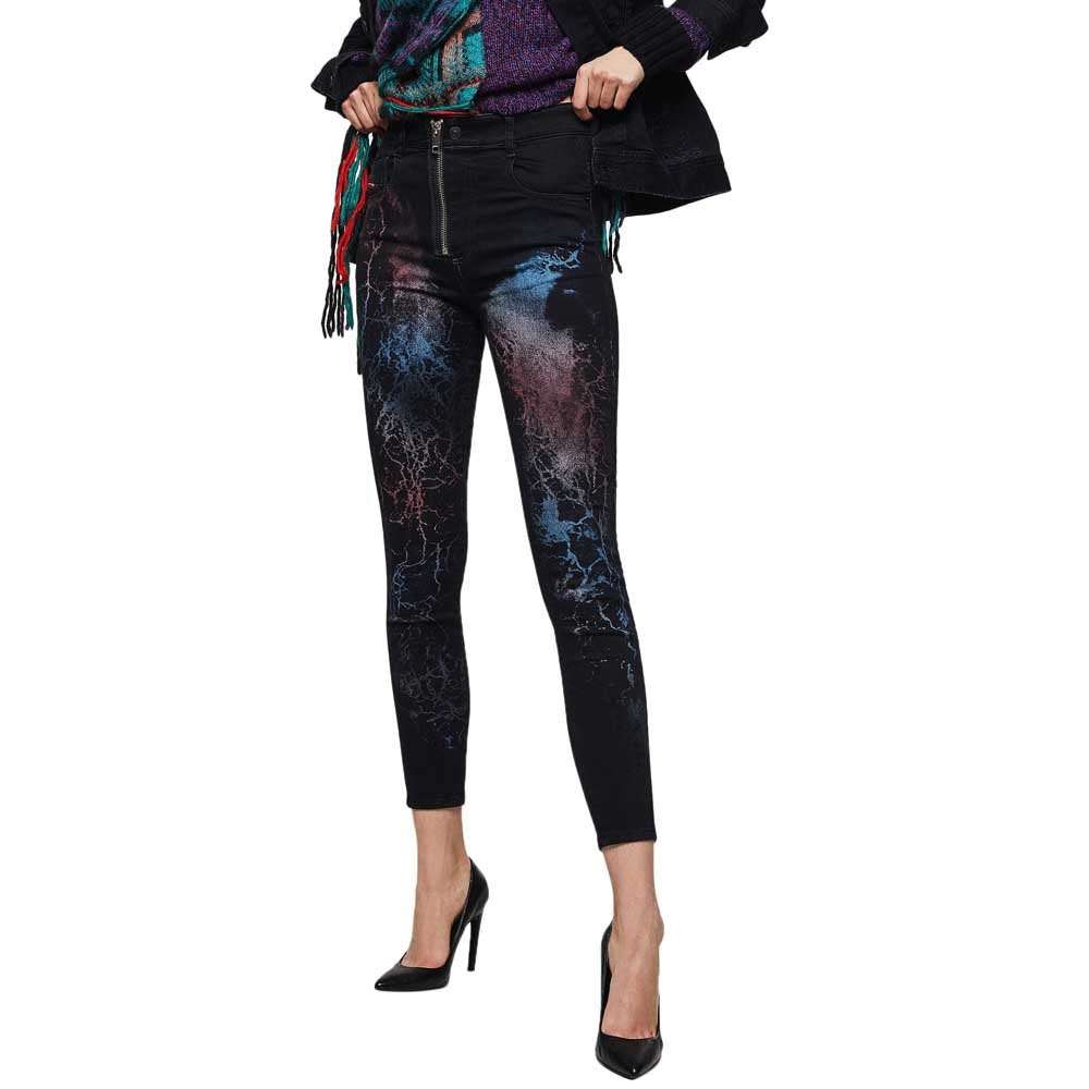 DIESEL Slandy-High-SX 069IY Women's W28/L32 Skinny Navy Red Blue Wash