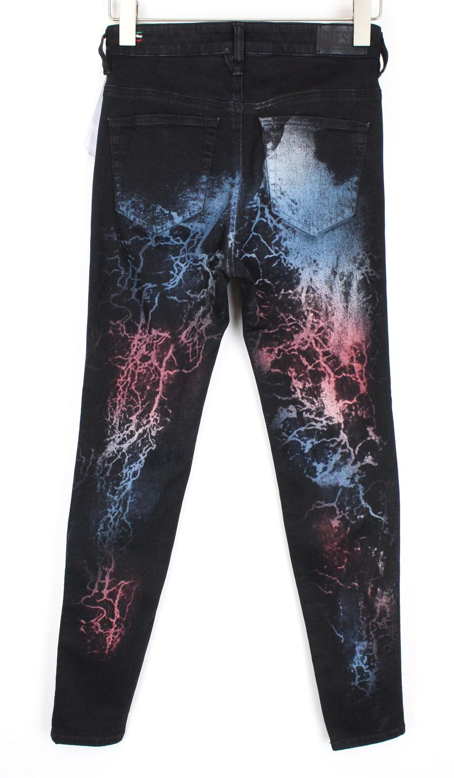 DIESEL Slandy-High-SX 069IY Women's W28/L32 Skinny Navy Red Blue Wash