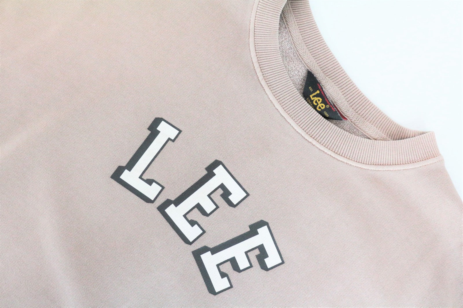 LEE vyriškas džemperis M su ilgomis rankovėmis, rožinės spalvos, laisvas medvilninis megztinis 