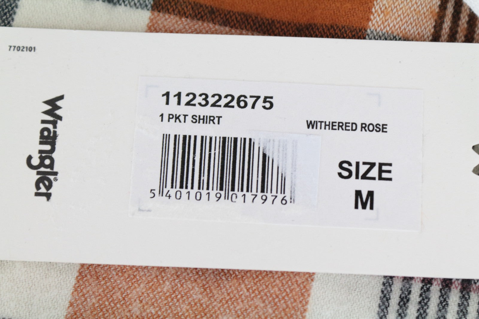 WRANGLER vyriški marškinėliai M oranžiniai medvilniniai languoti ilgomis rankovėmis su sagomis flanelėje