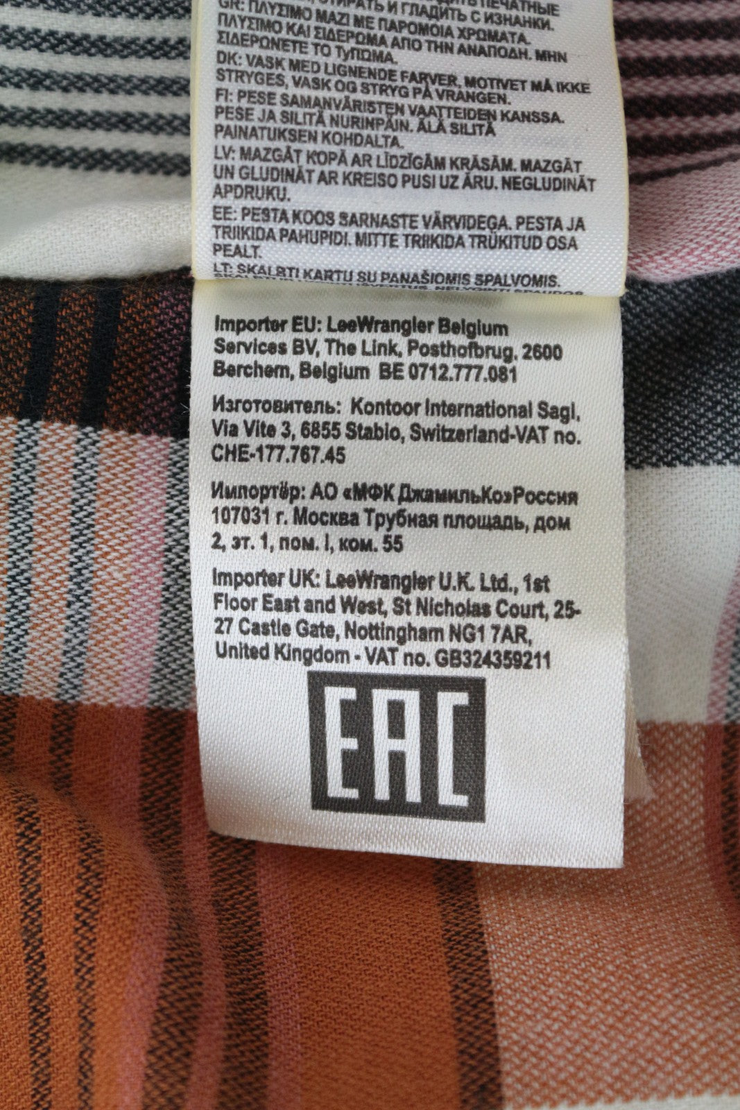 WRANGLER vyriški marškinėliai M oranžiniai medvilniniai languoti ilgomis rankovėmis su sagomis flanelėje