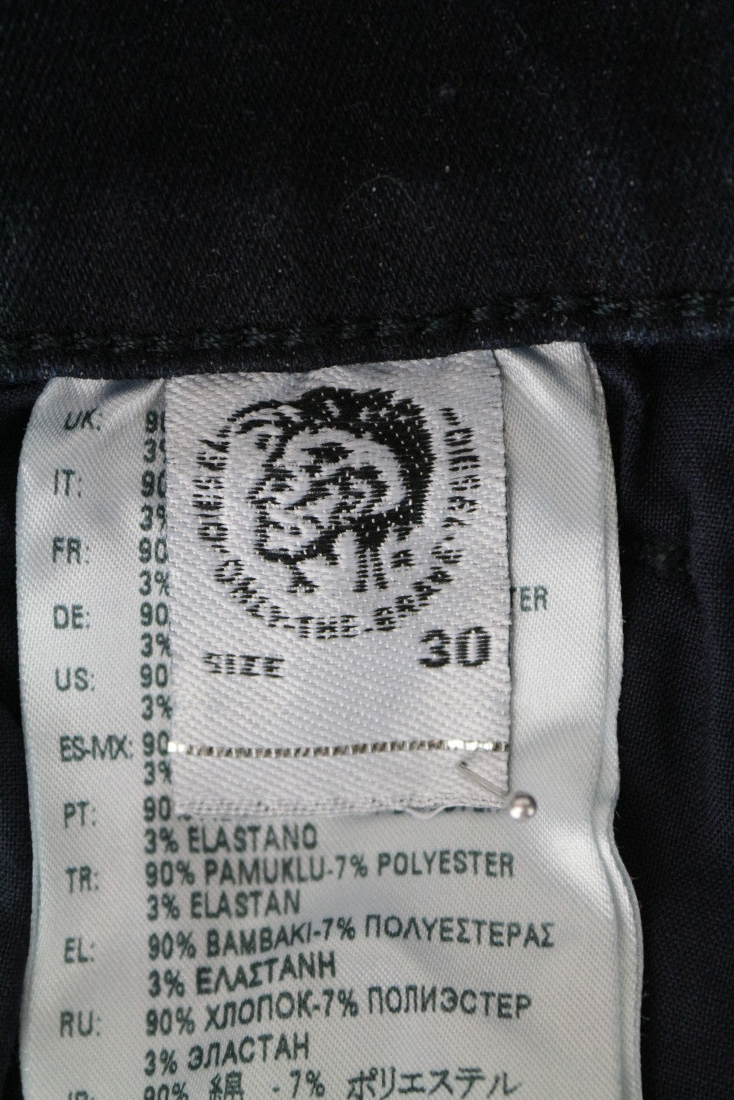 DIESEL Slandy 084ZD Women's Jeans W30/L34 Super Slim Skinny Blue Ripped Stretch