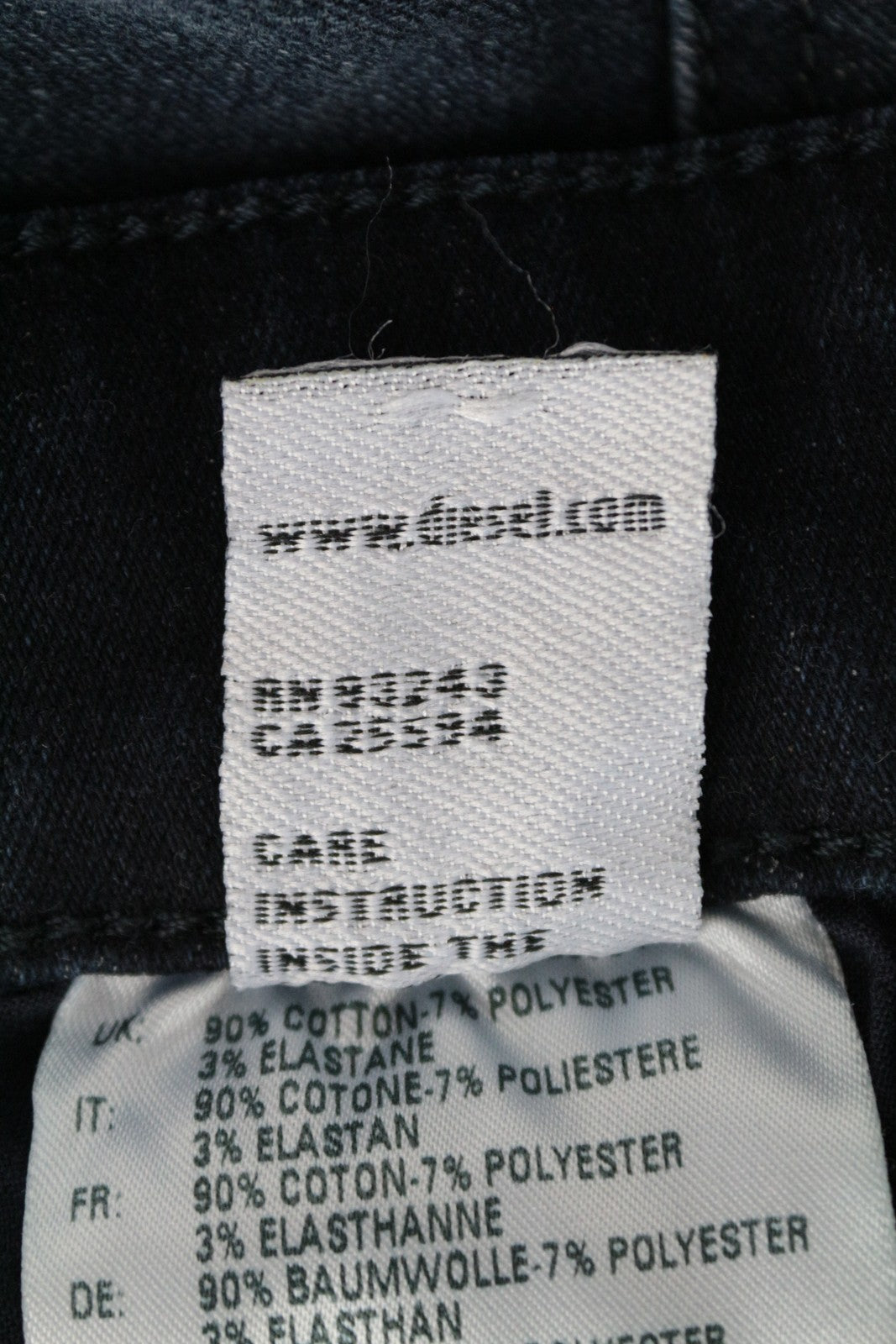 DIESEL Slandy 084ZD Women's Jeans W30/L34 Super Slim Skinny Blue Ripped Stretch