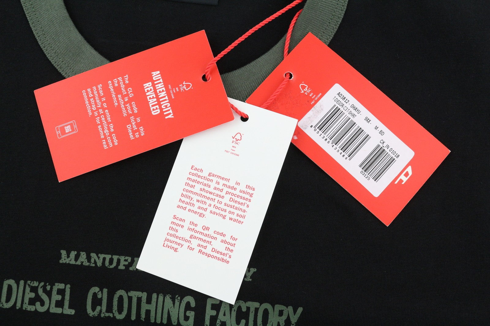 DIESEL T-Diegor-C3 vyriški marškinėliai M, juodi, tamprūs, apvalios iškirptės, trumpomis rankovėmis.