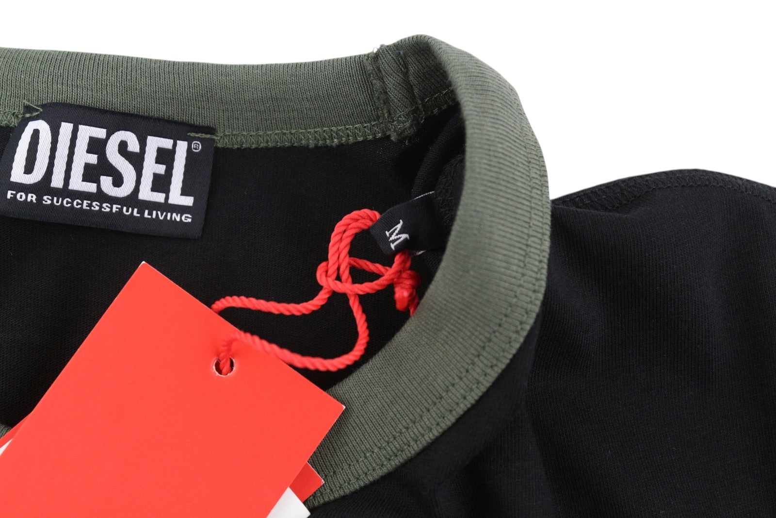 DIESEL T-Diegor-C3 vyriški marškinėliai M, juodi, tamprūs, apvalios iškirptės, trumpomis rankovėmis.