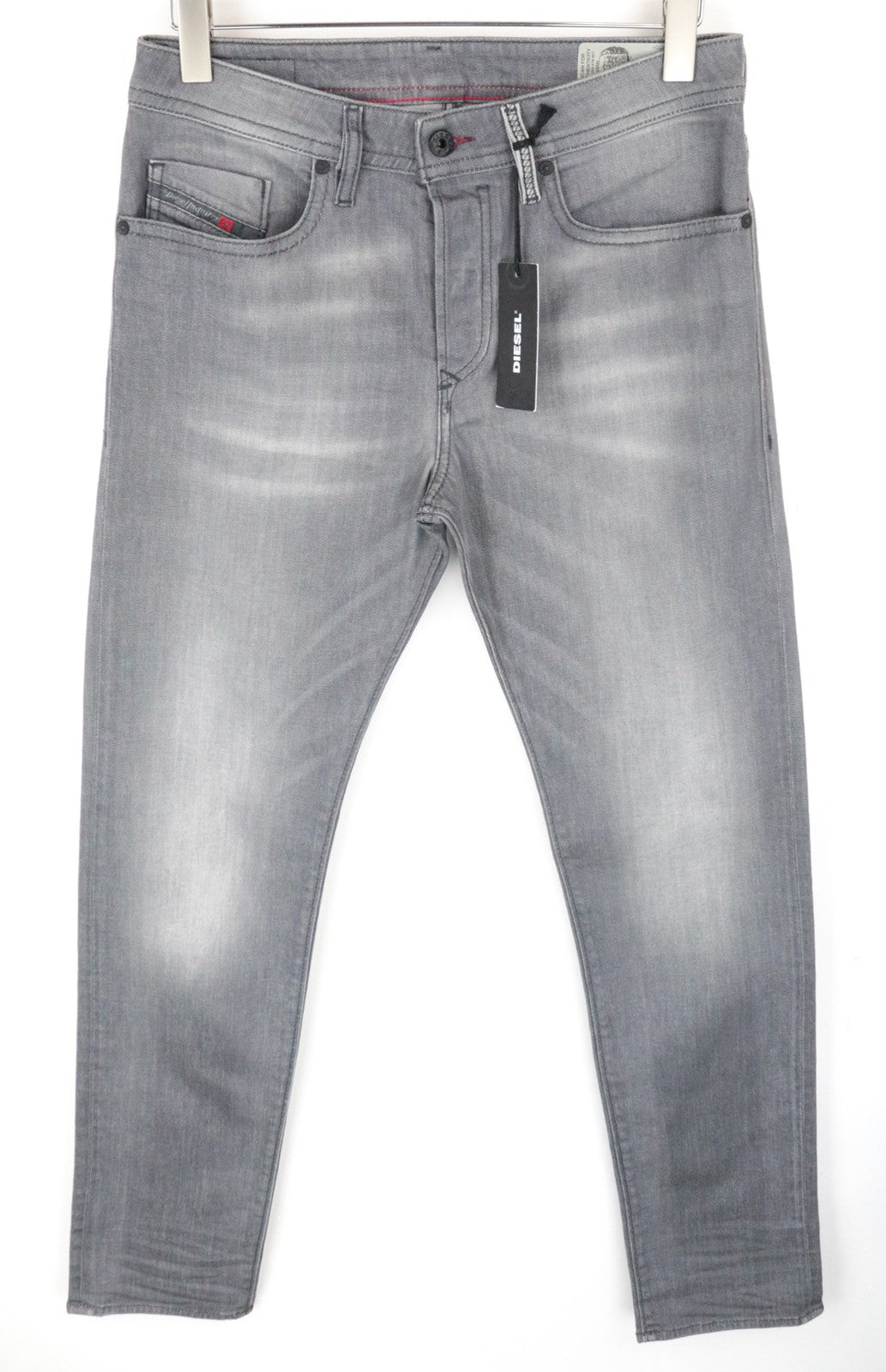 DIESEL Buster 084HP Men's Jeans W30/L32 Button-Fly Washed Slim Tapered Denim