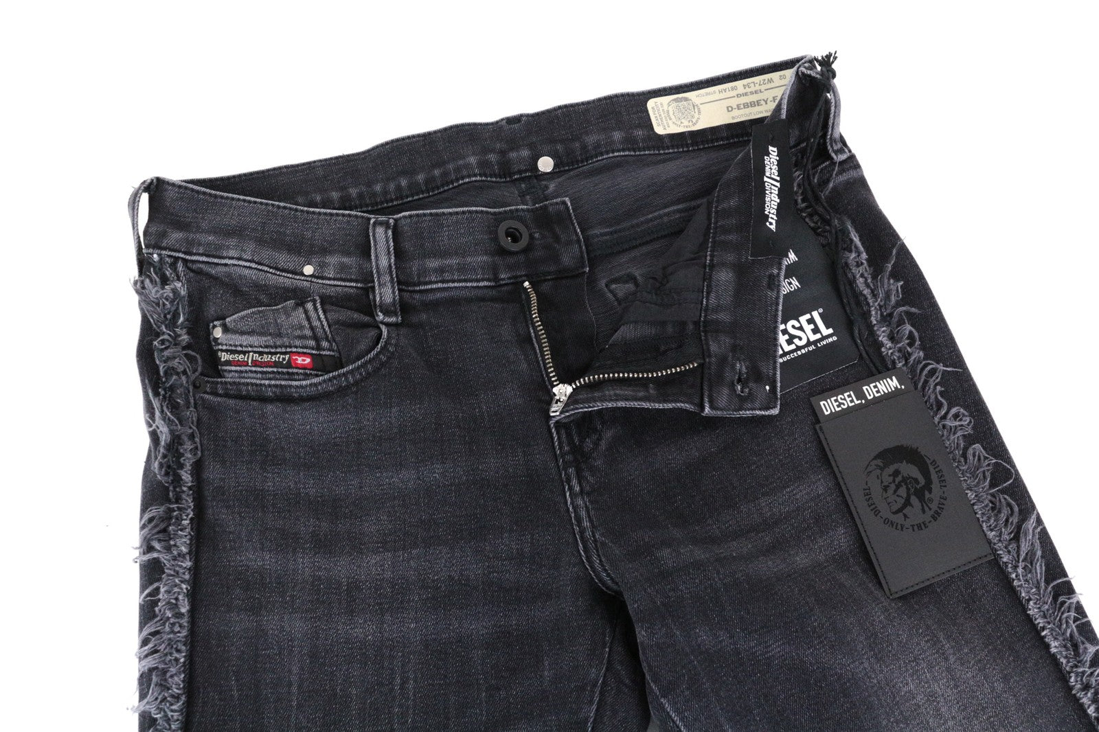 DIESEL D-Ebbey-F 081AH Women's Jeans W27/L34 Low Waist Bootcut Slit Stretch Fit