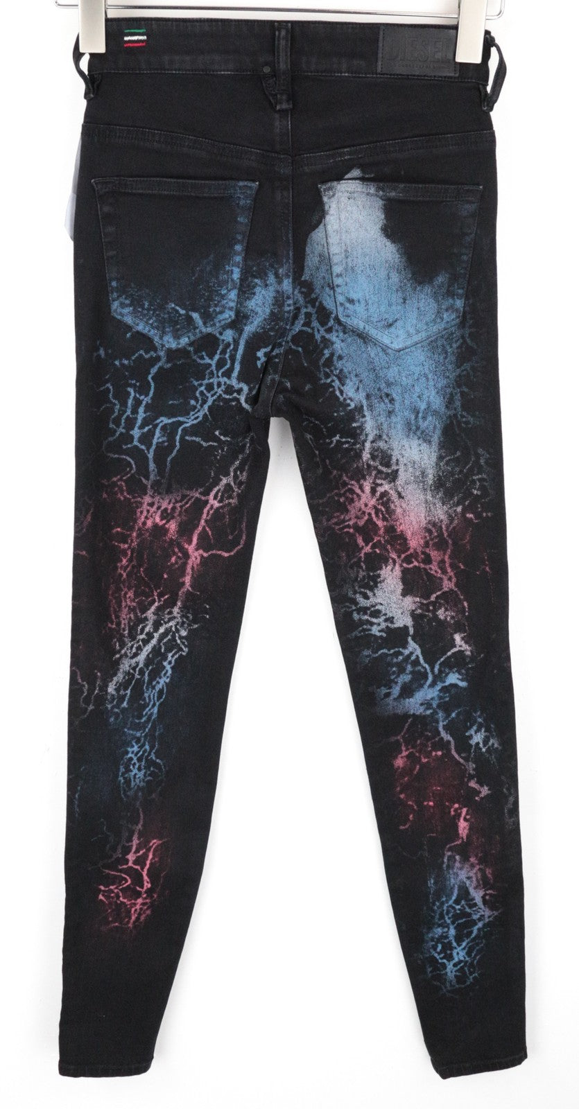DIESEL Slandy-High-SX 069IY Women's Jeans W24/L32 Patterned Super Skinny Girls