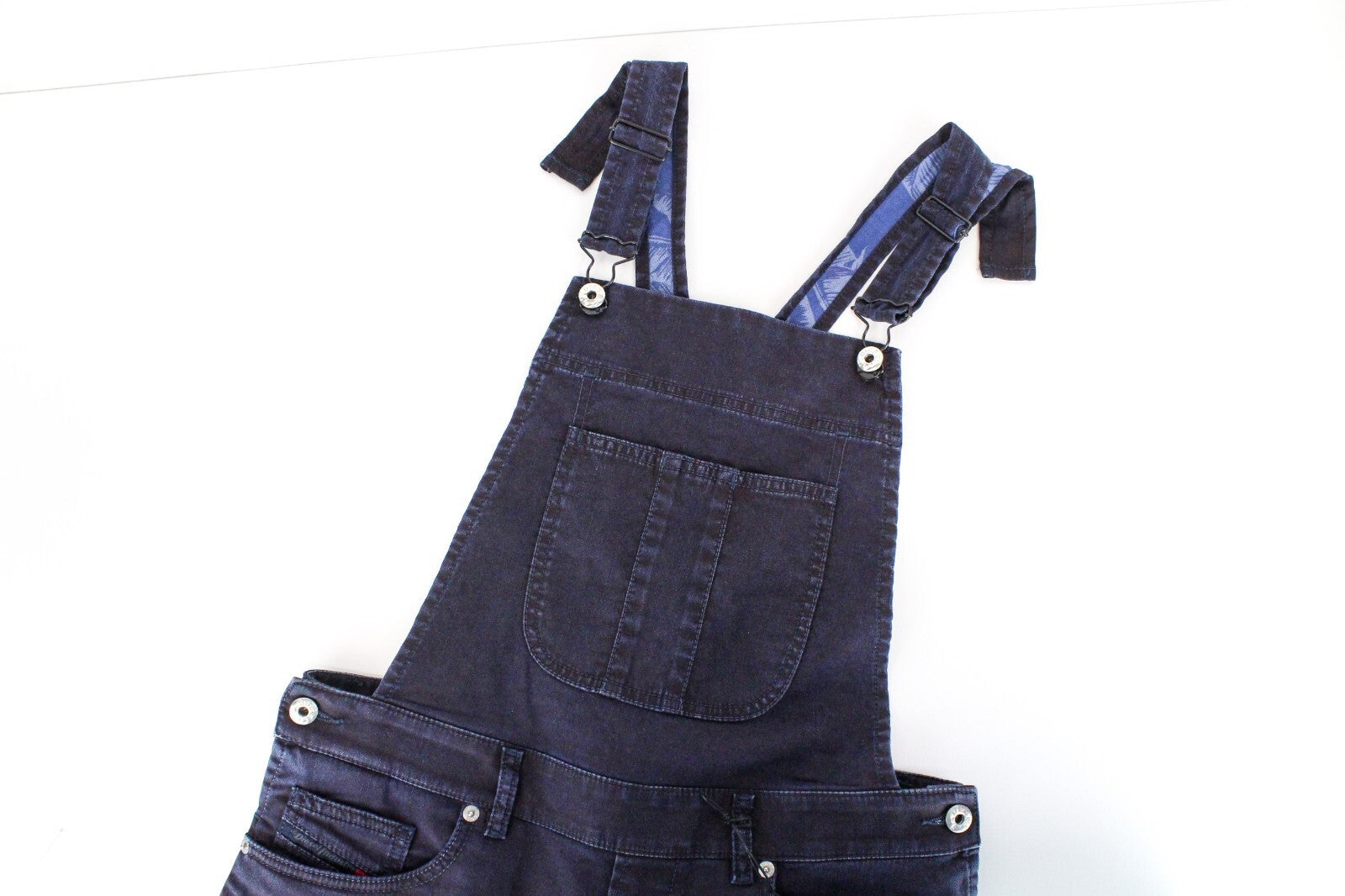 DIESEL Bady-NE 0681S moteriškas kombinezonas S platus mėlynas tamprus medvilninis kombinezonas 