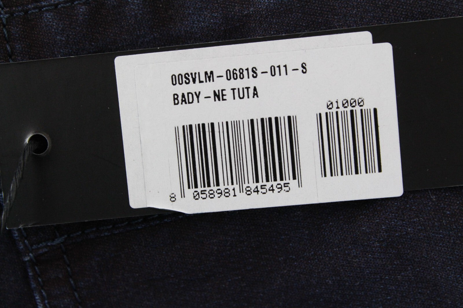 DIESEL Bady-NE 0681S moteriškas kombinezonas S platus mėlynas tamprus medvilninis kombinezonas 