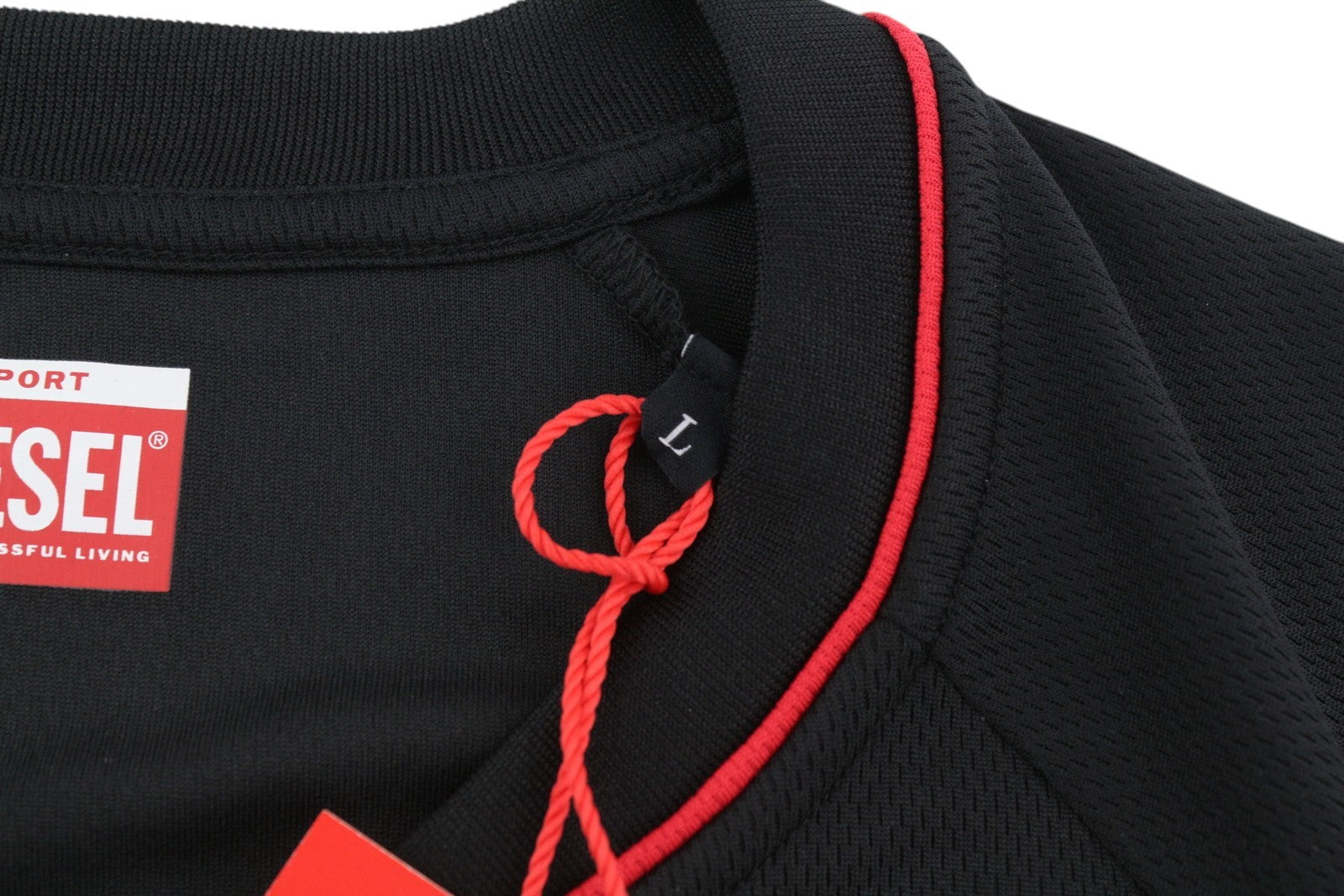 DIESEL Amtee-Crossoon-WT15 vyriški marškinėliai L, juodi, 55DSL, trumpomis rankovėmis. 