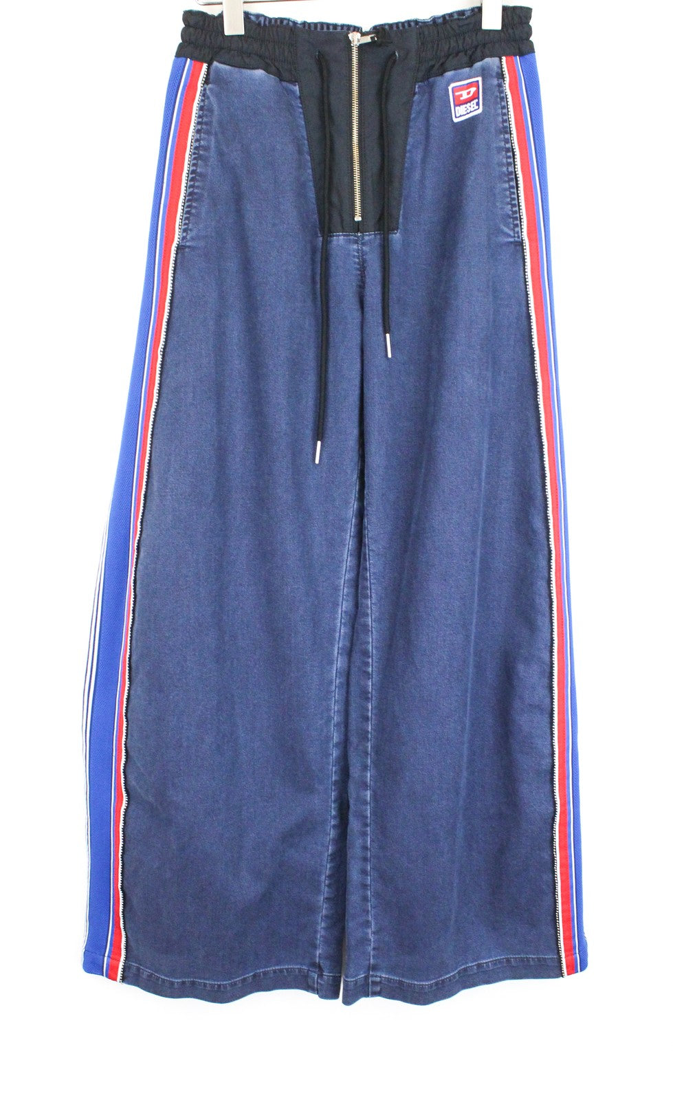 DIESEL D-Erinn-NE-J 069HP moteriški džinsai W29 Jogg plačių kirpimų su raišteliu mėlynos medvilnės 