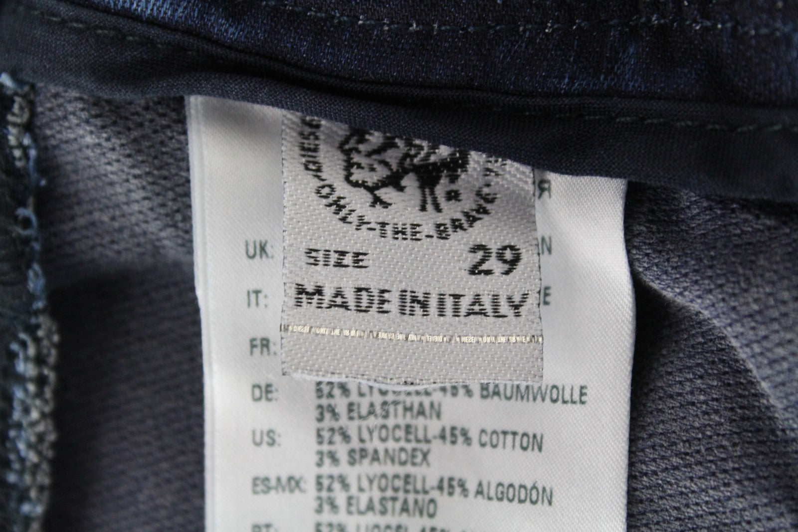 DIESEL D-Erinn-NE-J 069HP moteriški džinsai W29 Jogg plačių kirpimų su raišteliu mėlynos medvilnės 