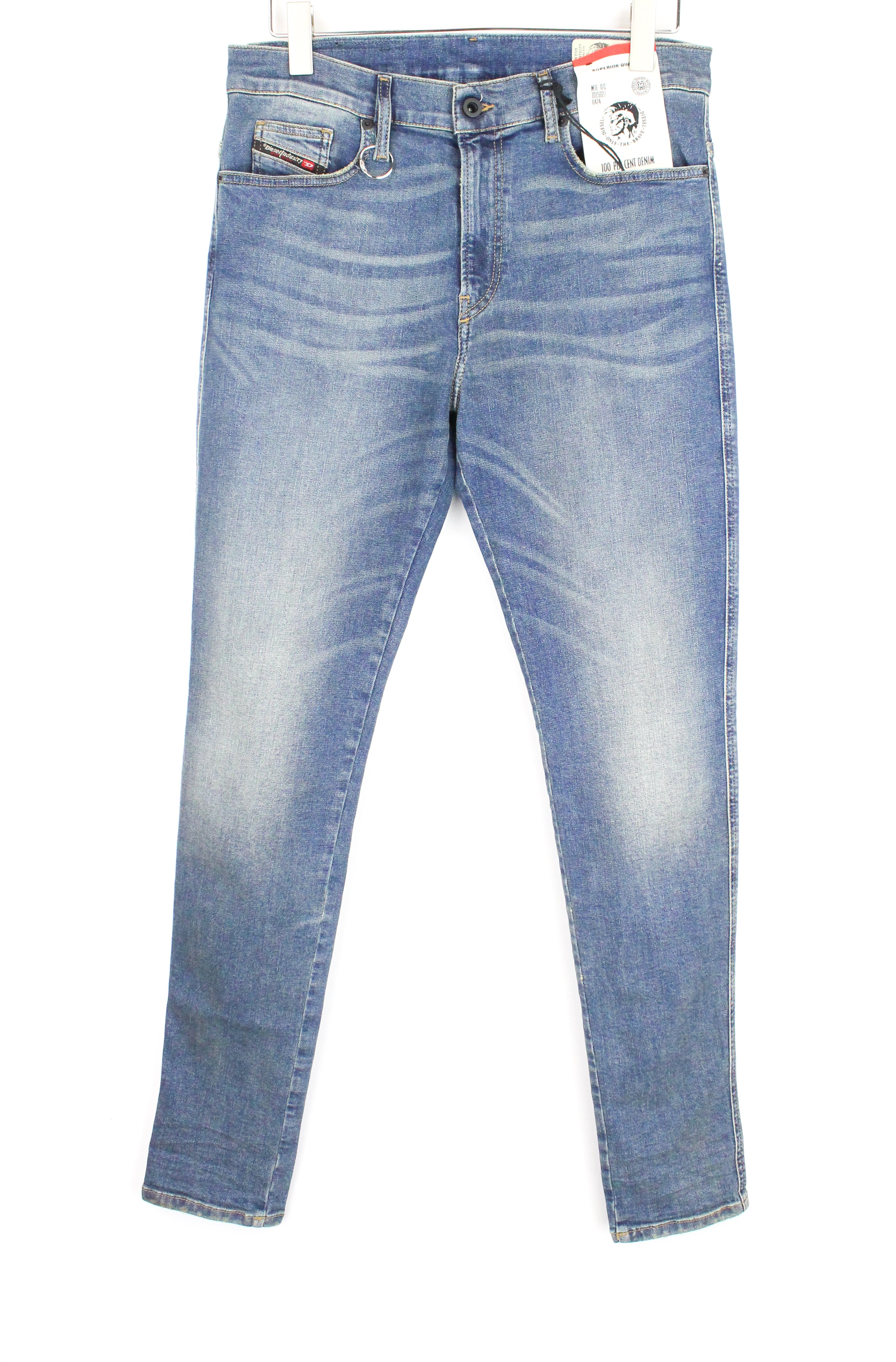 DIESEL D-Istort 085AZ vyriški džinsai W36/L32 itin aptempti, mėlyni, tamprūs, 5 kišenės 