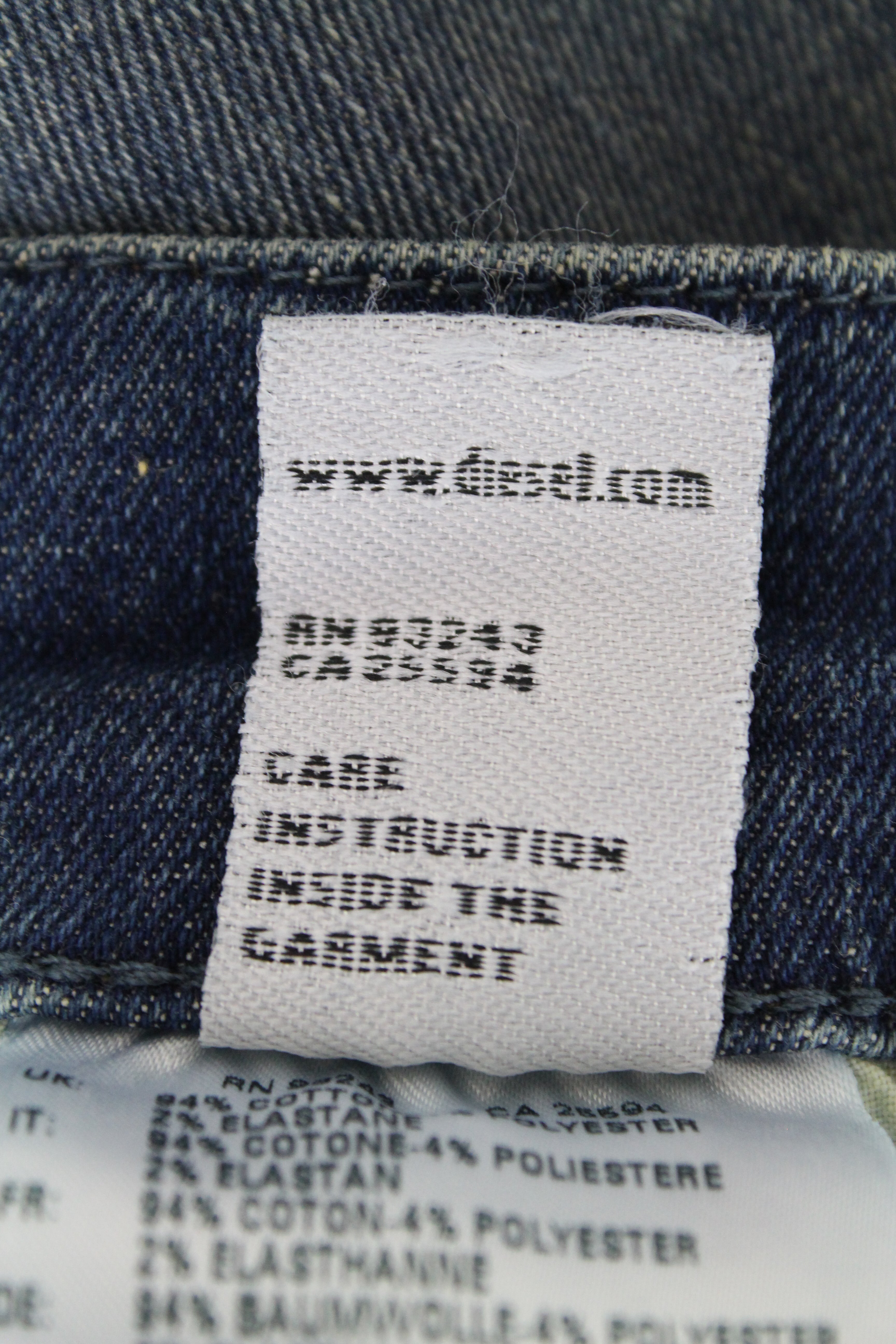 DIESEL D-Istort 085AZ vyriški džinsai W36/L32 itin aptempti, mėlyni, tamprūs, 5 kišenės 