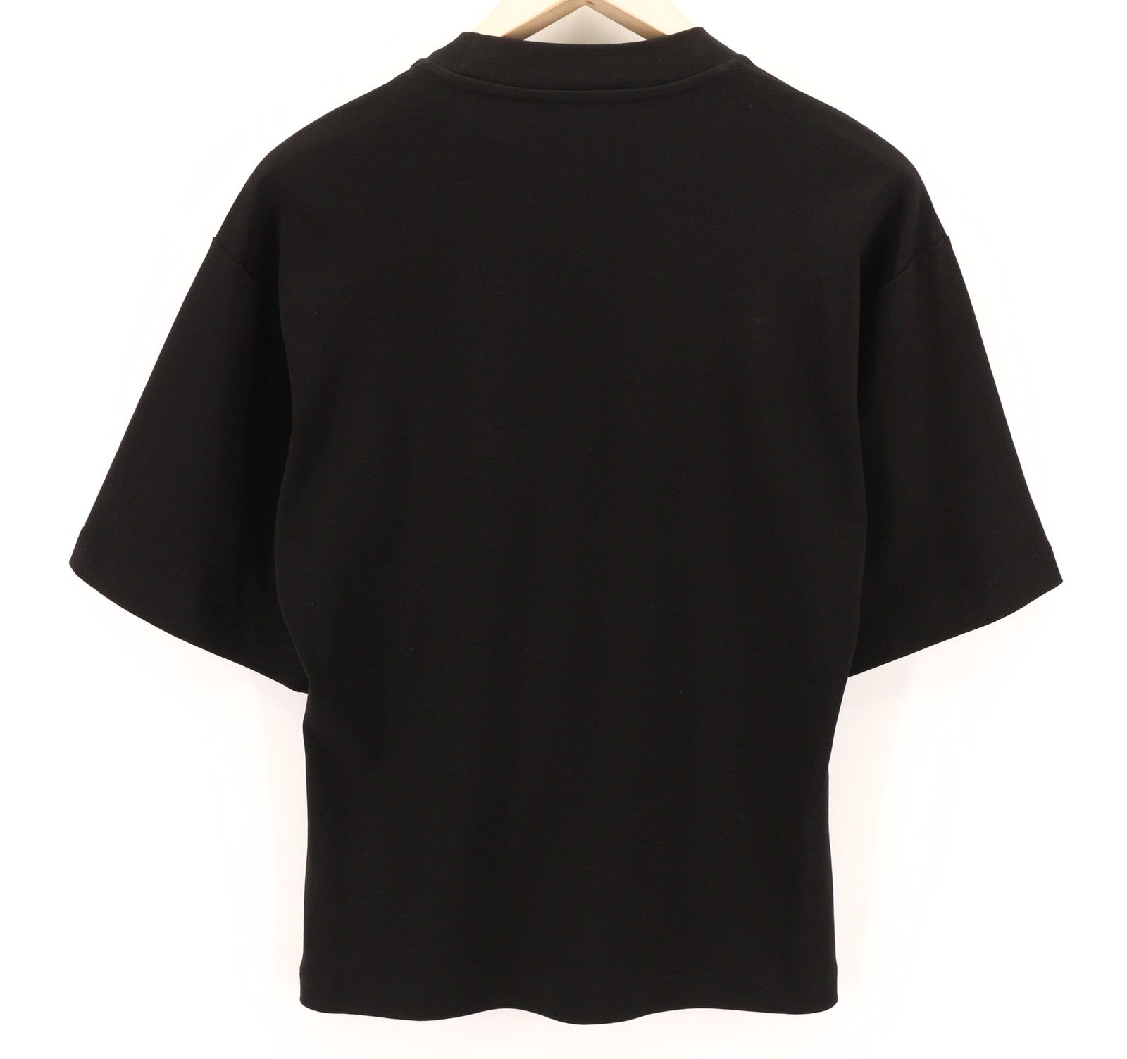 RICHMOND moteriški marškinėliai S, juodi, laisvo laiko apvalios iškirptės rašto, tamprūs