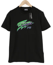 DIESEL T-Diegos-B13 Men T-Shirt M Black Tricot Stretchy Crew Neck Short Sleeve