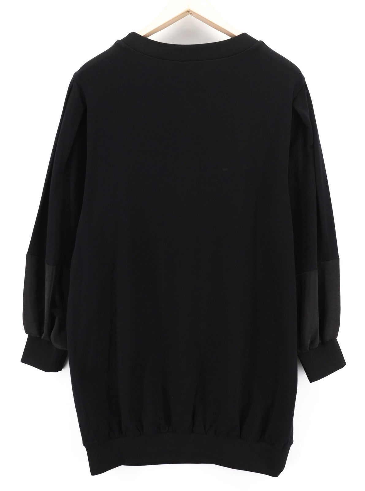 JOHN RICHMOND moteriškos klasikinės S formos juodos ilgomis rankovėmis iki kelių marškinėliai visiems metų laikams