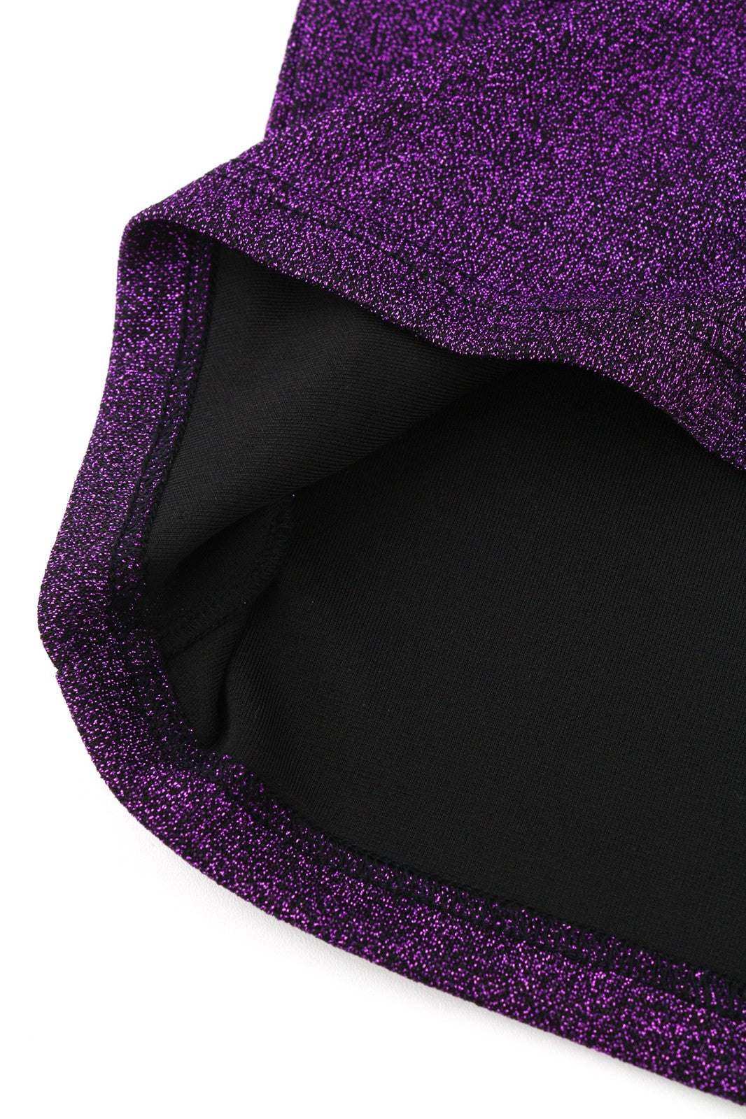 JOHN RICHMOND moteriškos klasikinės S dydžio violetinės spalvos blizgučiais aptemptos ilgomis rankovėmis šortai 