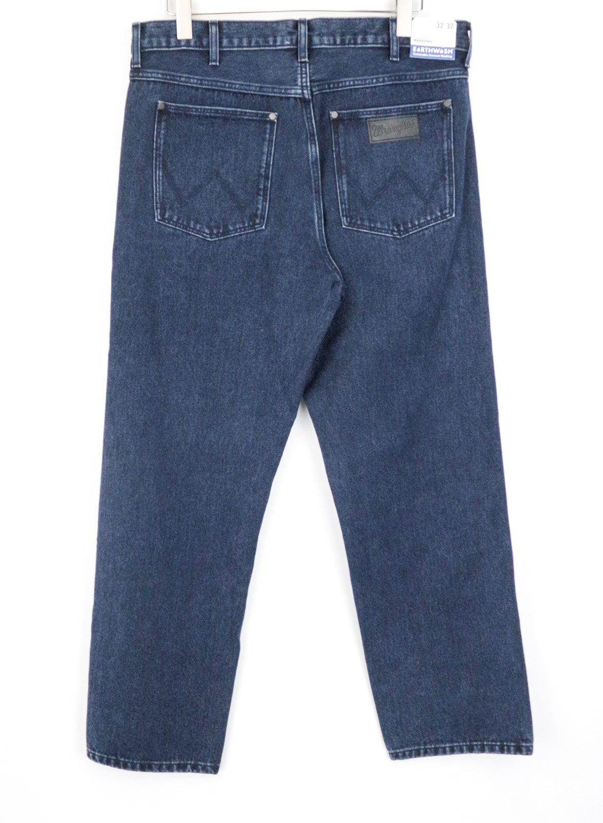 WRANGLER Redding vyriški džinsai W32/L32 laisvi, tiesaus kirpimo, mėlyni, grynos medvilnės džinsai 