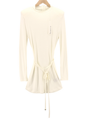 RICHMOND moteriškos klasikinės S dydžio baltos šortai su imitacine apykakle, ilgomis rankovėmis, visiems metų laikams 