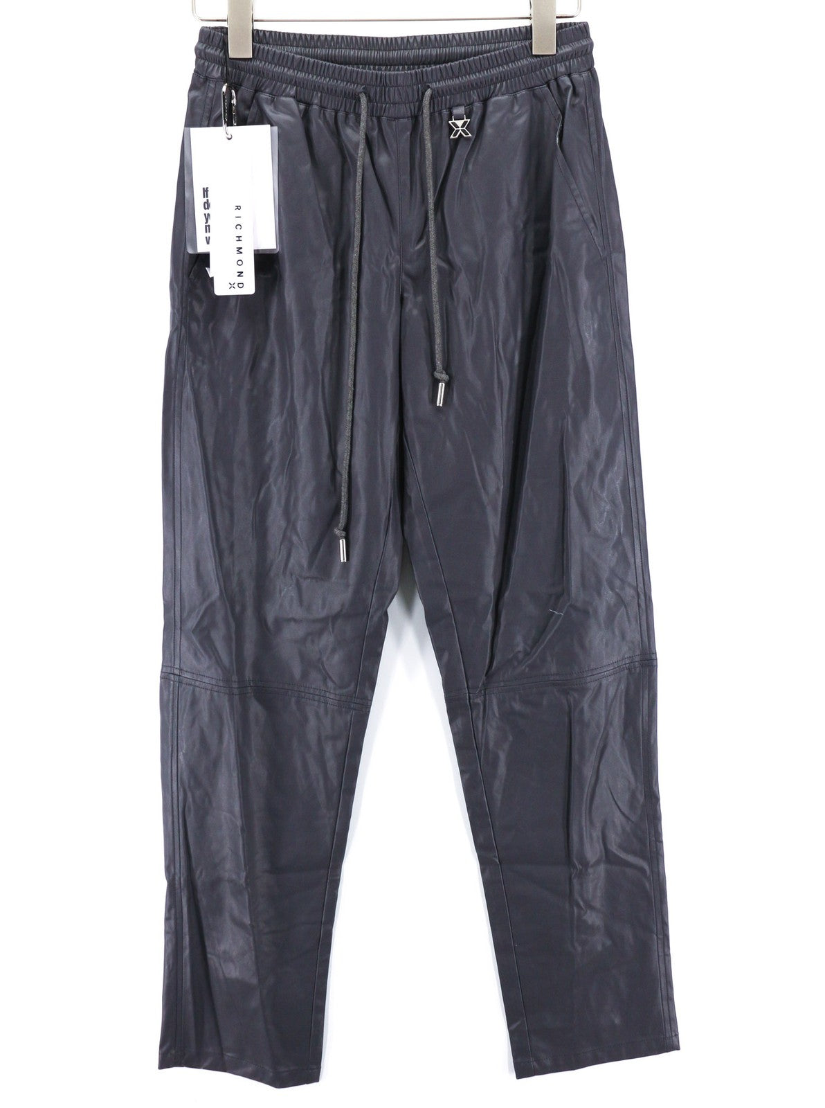 JOHN RICHMOND moteriškas pilkas dirbtinės odos sagomis užsegamų drabužių komplektas S, 2 vnt. 