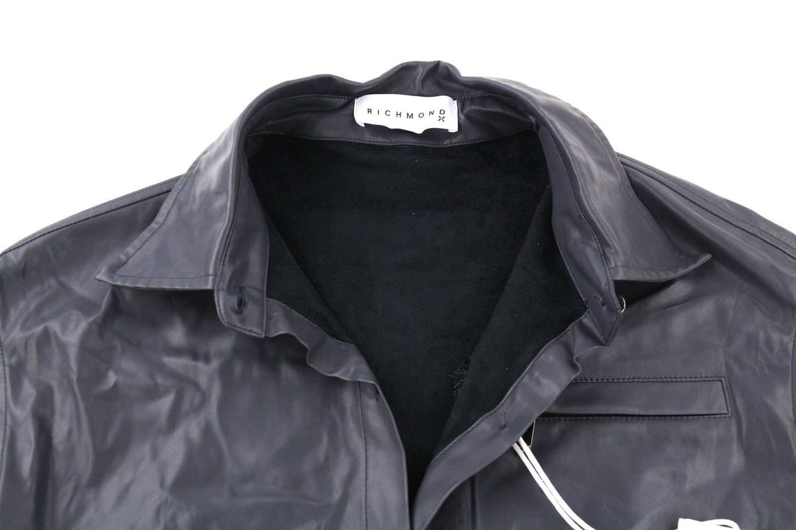 JOHN RICHMOND moteriškas pilkas dirbtinės odos sagomis užsegamų drabužių komplektas S, 2 vnt. 