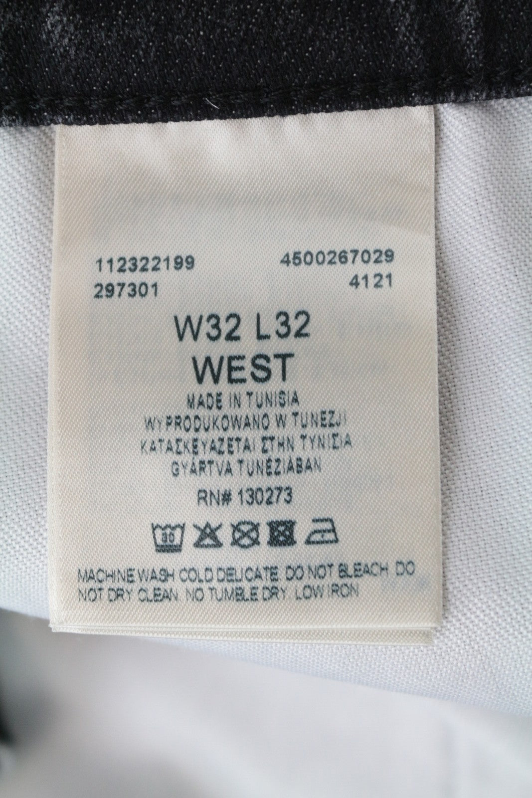 LEE West vyriški džinsai W32/L32 laisvalaikio kirpimo, pilki, tamprūs medvilniniai džinsai 