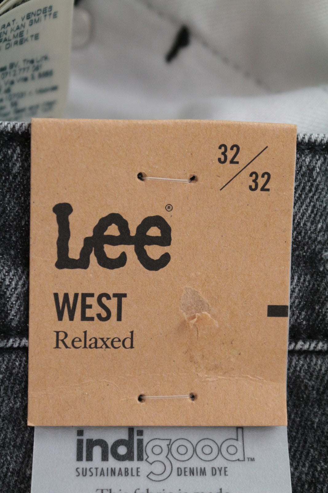 LEE West vyriški džinsai W32/L32 laisvalaikio kirpimo, pilki, tamprūs medvilniniai džinsai 