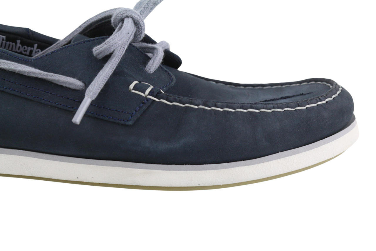 TIMBERLAND A416H vyriški batai EU44 UK9.5 mėlyni odiniai ilgaauliai su migdolų nosimi 