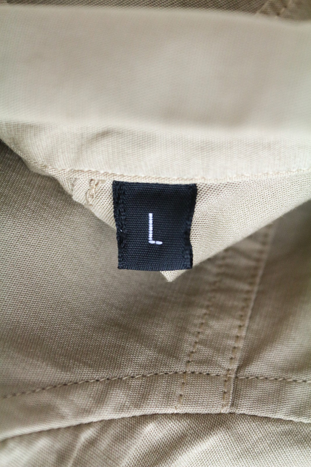 RICHMOND vyriški šviesiai rudi tamprūs medvilniniai marškinėliai su kišene ir ilgomis rankovėmis, L dydžio