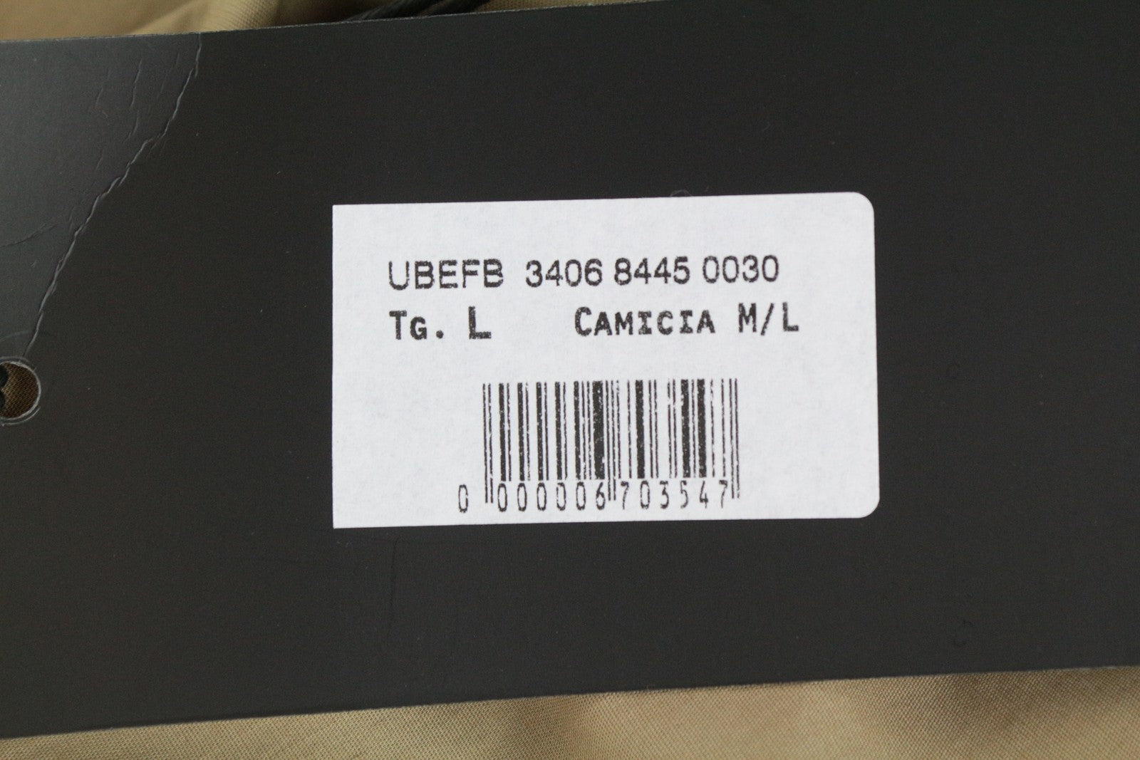 RICHMOND vyriški šviesiai rudi tamprūs medvilniniai marškinėliai su kišene ir ilgomis rankovėmis, L dydžio