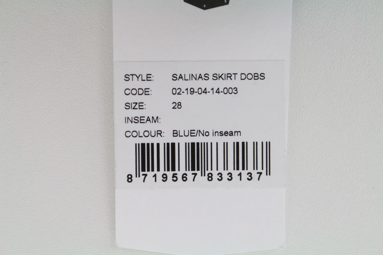 DENHAM Salinas moteriškas sijonas W28 mėlynas tamprus džinsinis mini trumpas medvilnės mišinio sijonas 