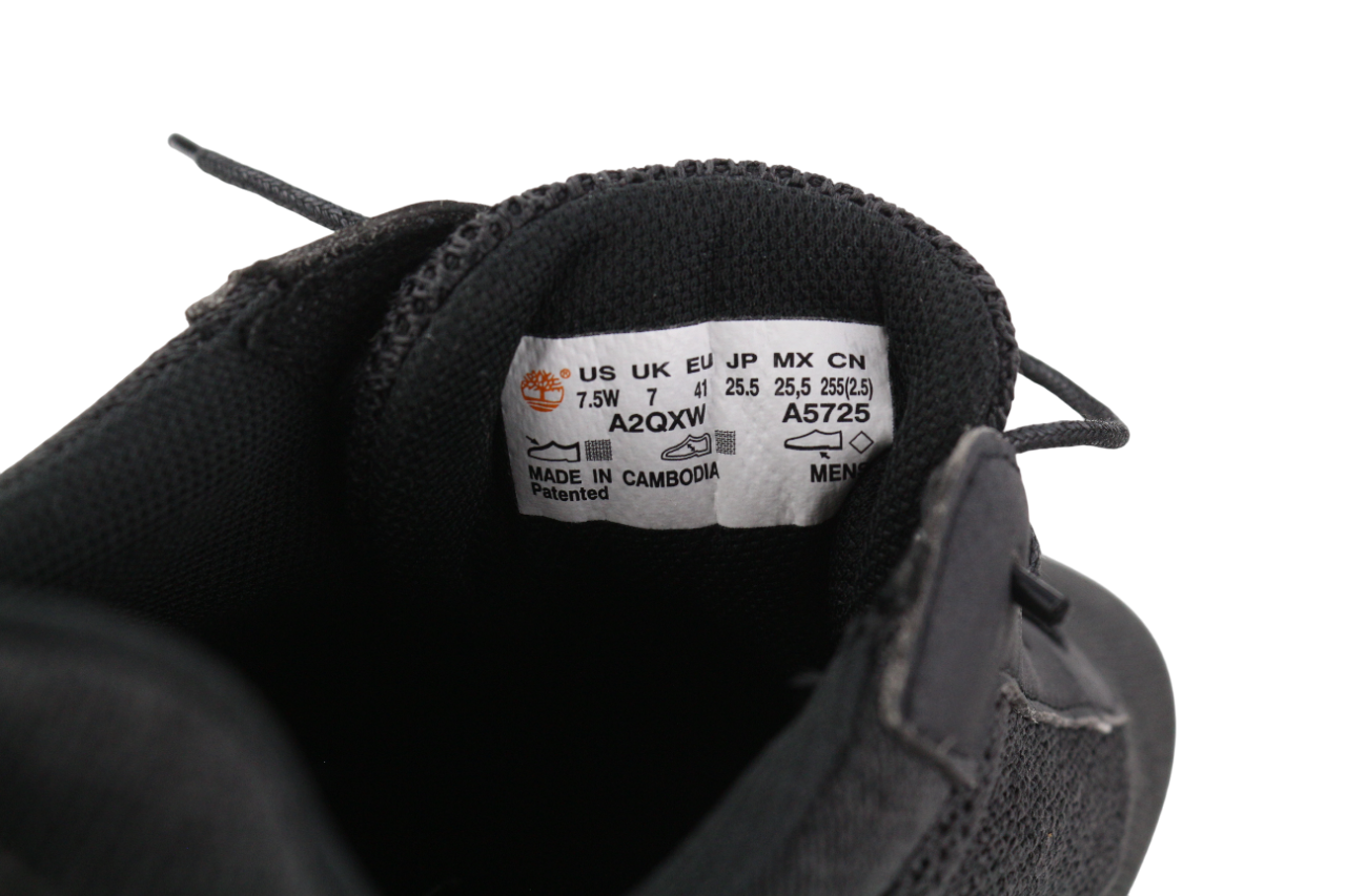 TIMBERLAND A2QXW vyriški sportbačiai EU40-EU41 juodi migdolų nosys su raišteliais ReBOTL 