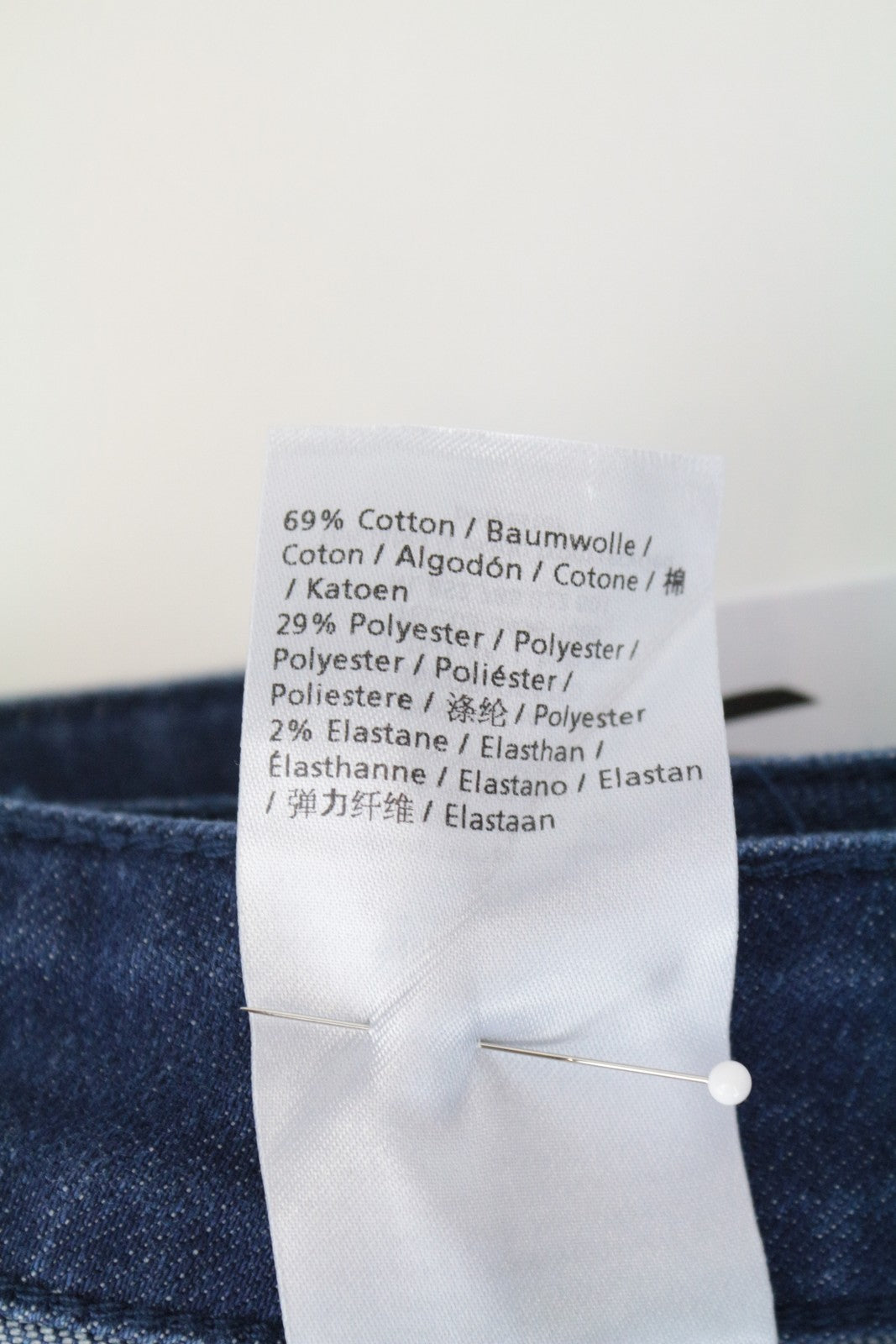 DENHAM Salinas moteriškas sijonas W25 mėlynas medvilnės mišinio tamprus džinsinis apvyniojimo stilius 