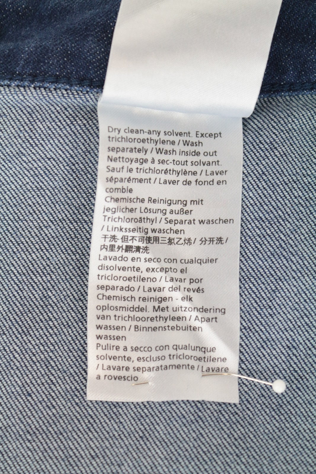 DENHAM Salinas moteriškas sijonas W25 mėlynas medvilnės mišinio tamprus džinsinis apvyniojimo stilius 