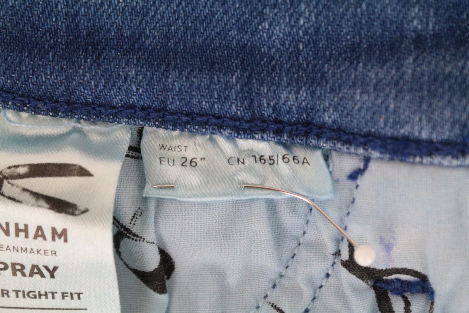 DENHAM Spray Women's Jeans W26/L28 Super Tight Fit Cotton Blue Stretch Casual