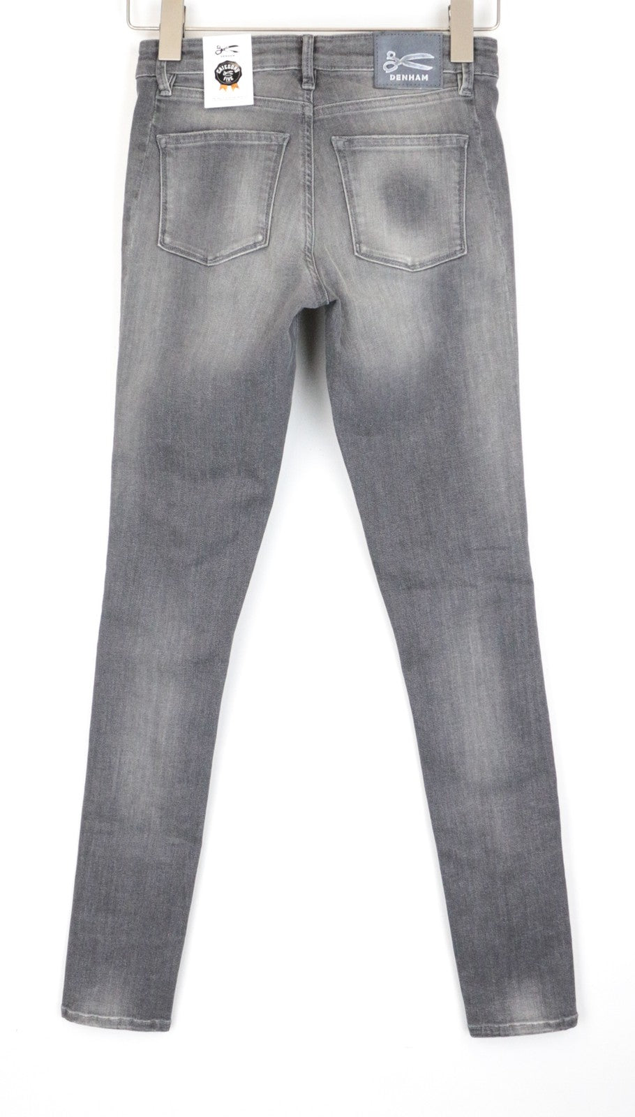 DENHAM Spray Helix Women's Jeans W24/L32 Super Skinny Washed Grey Cotton Fit