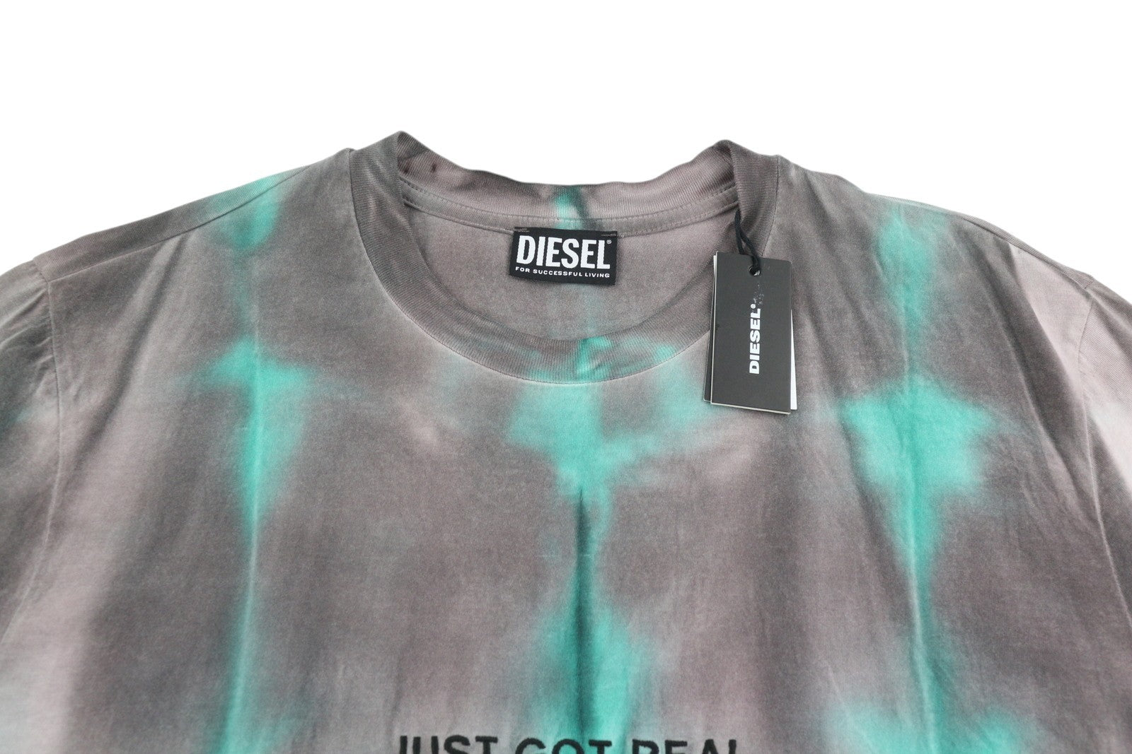 DIESEL T-Just-B52 Men T-Shirt S Short Sleeved Acid Wash Effect Crew RRP€125