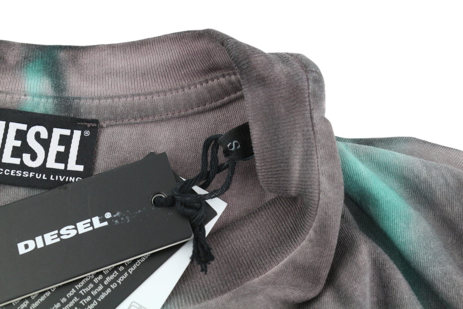 DIESEL T-Just-B52 Men T-Shirt S Short Sleeved Acid Wash Effect Crew RRP€125