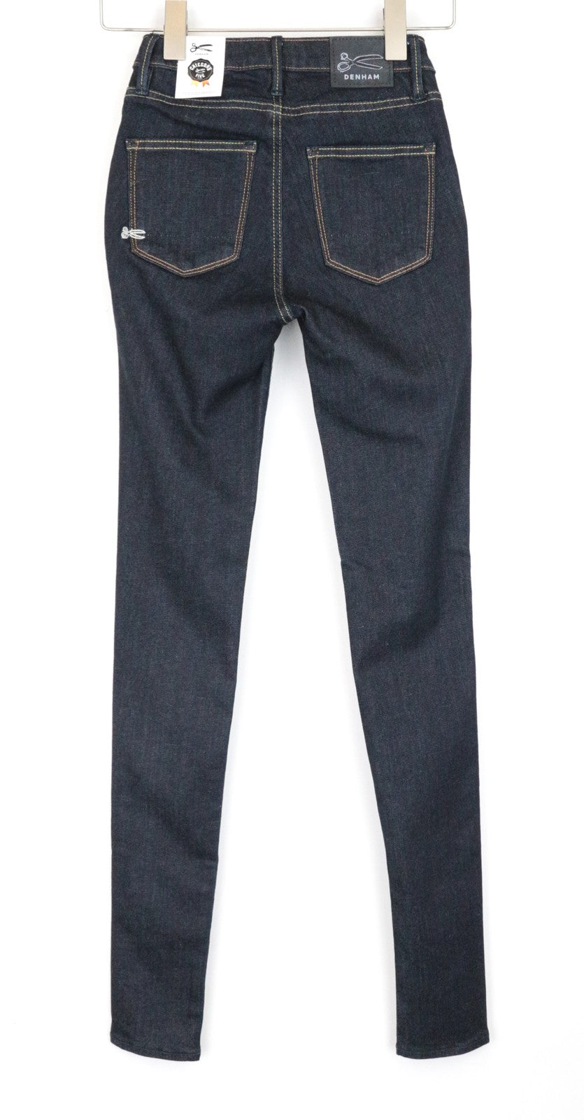 DENHAM Needle Women's Jeans W22/L32 Skinny Dark Blue Cotton Stretch Fit Girls