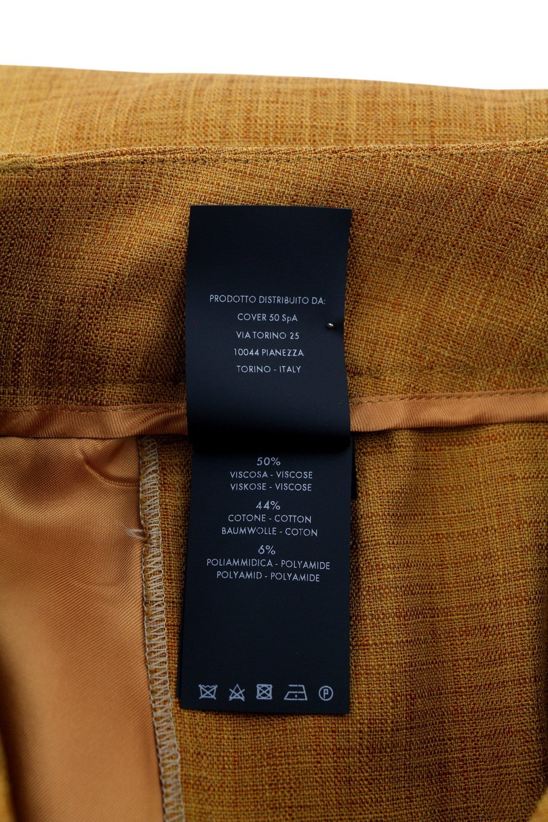 PT TORINO Judy moteriškos kelnės, 38 W25, rudos, aukštu juosmeniu, platėjančios, raštuotos, iki kulkšnių. 