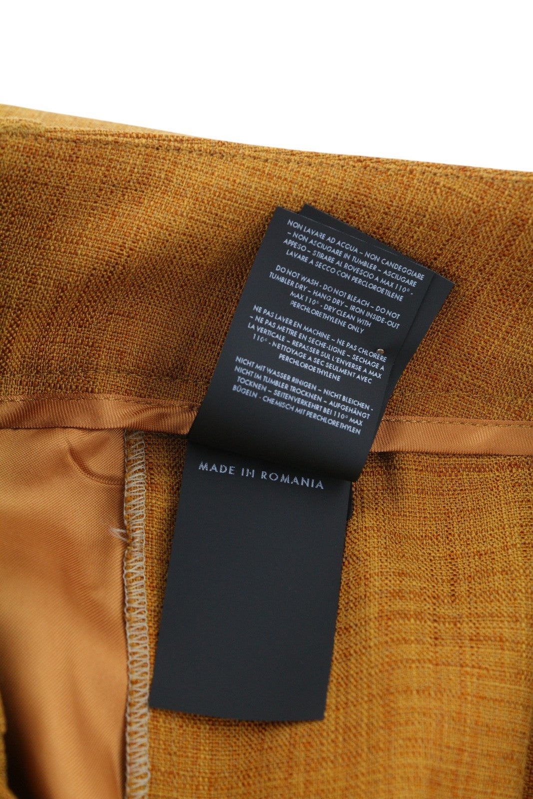 PT TORINO Judy moteriškos kelnės, 44 cm, rudos, aukštu juosmeniu, iki kulkšnių, raštuotos 