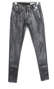 DIESEL Slandy-SP4 0094S moteriški džinsai W26/L34 juodi, dengti, itin aptempti 